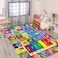 LTKOUGFAM Kids Play Rug for Playroom, Kids Play Mat ABC Educational Area Rug, Toddler Baby Playroom Mat, Alphabet Animal Soft Non-Slip Kids Rug Carpet for Boy Girl Bedroom (59X39.4 INCH Blue)