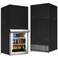 Coldairsoap Outdoor Refrigerator Cover Outdoor Dustproof Freezer Covers for Protecting Upright Freezers/Beverage Refrigerator Compact 5-7.5 Cubic Foot Freezer (Black, 23" x 23"x 56")