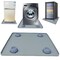 QinSuiKai Mini Fridge Silicone Mat with Raised Edges, 24&quot; x 24&quot; x 0.8&quot; Mini Fridge Drip Tray With 4 Base Raisers,Mini Refrigerator Carpets Floor Protector (Grey)