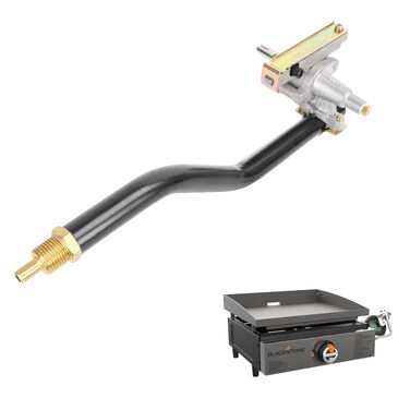 MOASKER Griddle Burner Control Valve Replacement Part for Blackstone 17 Inch Tabletop Griddle 1814 1971 2142 2143, Griddle Valve Replacement with Gas Rail, Compatible with Blackstone Griddle Valve