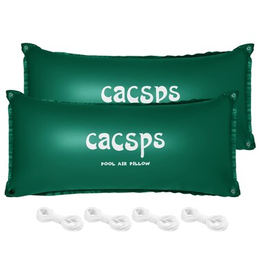 CACSPS 2 Pack Pool Pillow for for Above Ground Pools, 4x8 Ft Pool Air Pillow for Closing Winter Pool Winterizing Kit for Ground Pool, 0.5mm PVC Material, 2X 16.5Ft Rope (Blue)