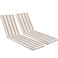 Only choice 2 Pcs Set Outdoor Lounge Chair Cushions Patio Chaise Lounge Replacement Cushions Furniture Seat Cushions Chair Pads(Beige White Striped)
