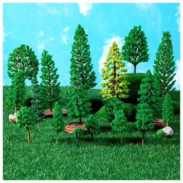 40Pcs Mixed Model Trees, Fake Mini Trees for Crafts，1.2-6 Inch Mixed Model Tree for Diorama Building Model Trees Cake Decorations Train SceneryFairy Garden