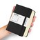 Mifuner Small Rectangle 3.5x5.5 200 Sheets 105gsm Mini Notebooks Blank Pages Sketchbooks Pocket Paint Writing Diary Memo PU Leather Cover Black