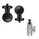2PC 1" Ball Mount Adapter with 1/4"-20 Threaded Stud for Insta360 One X3, X2, X, R, RS, GO 2, GoPro Hero, Compatible with RAM Ball Head Mounts B Size Double Socket Arm