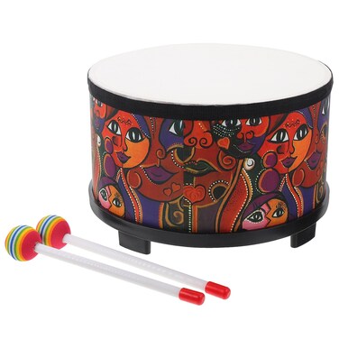 Floor Tom Drum Bongo Drum with 2 Mallets 10 Inch Kids Percussion Bongo Drum Boys &amp; Girls Birthday Floor Drum