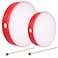 Nydotd 10 Inch &amp; 8 Inch Hand Drum Percussion Wood Frame Drum with Drum Stick Percussion Instruments Preschool Musical Education Performance Pro Hand Drum with Wooden Drum Beater (Red)