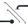 ARNORX 0.4" French Door Wrap Around Curtain Rods, Caf&eacute; Rods, Sheer Curtain Rods，Sash Curtain Rods，2 PCS, 16 to 28 Inch (Brushed Nickel)