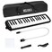 Soulmate 37 Key Melodica Instrument Soprano Air Piano Keyboard Style with Mouthpiece Tube Sets and Carrying Bag for Kids Beginners Adults Gift Black