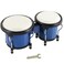 VANPHY Wood Bongos Drum Set for Beginners Natural Adult Bongo with Tuning Wrench Bongo Drums 4" and 5" Tunable Percussion bongo drum Natural Animal Hides Metal (Blue)