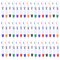 Ancefine 48 Pack Multicolor Pens Rectractable Carabiner Shuttle Pens 4 Color Pens in One Nurse Badge Pens with Buckle Keychain for Hospital School Supplies Students Kids Gift