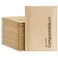 6x10 100% Biodegradable Bubble Mailers,25 Count Kraft Brown #0 Compostable Padded Packaging Wrap Envelopes Pouches Eco Friendly Self Seal Bags