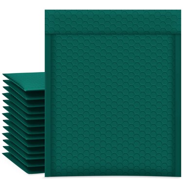 UCGOU Bubble Mailers 8.5x12 Inch Green 25 Pack Poly Padded Envelopes #2 Medium Mailing Opaque Packaging Postal Self Seal Waterproof Boutique Shipping Bags