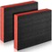 Hoolerry 2 Pcs Customizable Polyethylene Foam Packing Foam Inserts for Cases Thick Polyethylene Foam Sheet for Packaging and Crafts (Black Red,12" x 10" x 2.125")