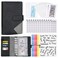 Leather Budget Binder,Money Organizer for Cash,Budget Planner for Saving Money,Cash Envelopes for Budgeting,Money Saving Binder,Black