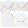 100 Pieces Mini Gift Card Envelopes Colorful V Flap Small Envelopes with Gold Border for Blank Note Cards, Business Gift Cards (White, 4 x 2.7 Inches)