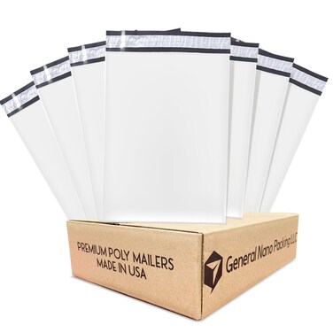 Premium White Poly Mailers 12x15.5, Extra Strong Self-Sealing Shipping Envelopes, Multipurpose Mailers for Business &amp; Personal Use, Waterproof, Tear &amp; Puncture Resistant (100 Count)