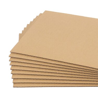 DEZIBOX 50 Pack Corrugated Cardboard Sheets 6x9 inches, 1/8" Thickened Cardboard Sheets, Flat Cardboard Inserts for Packing, Mailing, DIY Crafts