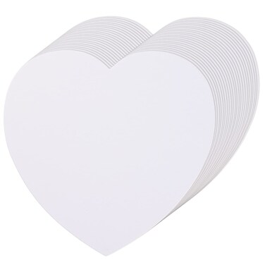 150 Pcs Large Heart Paper Cutouts, White Heart Shapes Paper Cut Out, Valentines Hearts, Heart Cardstock Cutout for Valentine&rsquo;s Day Crafts Bulletin Board Wall Classroom Decoration