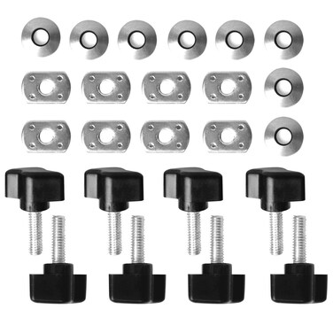 DEDC 8 Pack Hardtop Quick Removal Fastener Thumb Screws and Nuts, 8pcs Tie Down D-Rings Anchors Replacement for 1995-2017 JK YJ TJ JKU Sports Sahara Freedom Rubicon X &amp; Unlimited (8 Packs Screw Set)