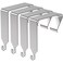 KOPKIO 4 Pcs Over The Door Hook Office Cubicle Hangers Cubicle Walls Hooks,Universal Panel Partition Metal Hooks for Hanging File Bins, Keys, Whiteboard,Silver