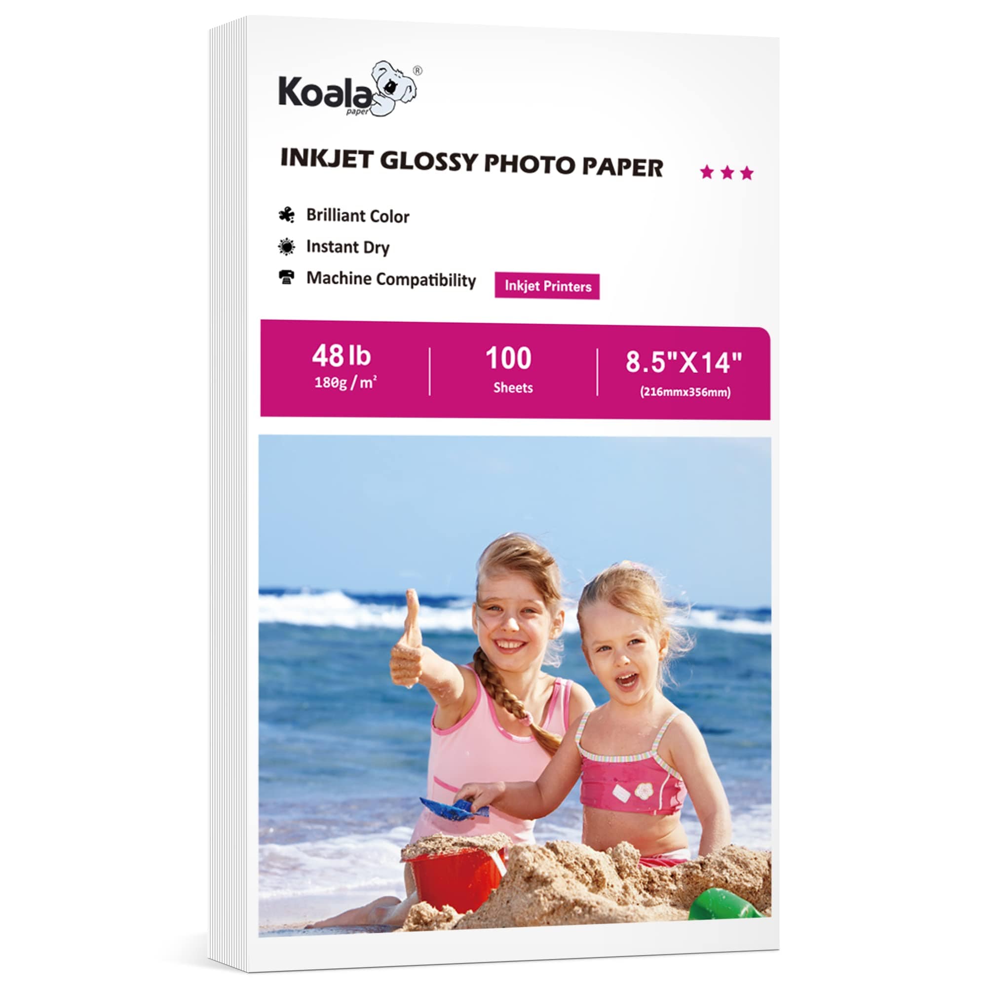 كوالا بيبر Koala Paper Glossy Inkjet Photo Paper 8.5x14inch