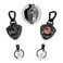 bolimoss 2 Pack Retractable Keychain with Belt Clip, Heavy Duty 360&deg; Swivel Carabiner Key Chains, Impact Resistance ID Badge Reels with 31.5&rdquo; Wire Rope and Key Ring, Up to 10 oz (US Flag