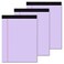 MuiAng 3 Pack Purple Legal Pads 8.5 x 11 Inch Purple Note Pads Wide Ruled Purple Notepad 8.5 x 11 Purple Paper Writing Pads 30 Sheets Perforated Notepads with Sturdy Backing for Home, Office, School