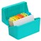 H4D 3x5 Index Card Holder with 100 Heavyweight Ruled Index Cards and 25 Plastic Dividers, Teal