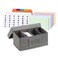 Qozary Index Card Holder 3x5 - Index Card Box With Dividers, Index Card Organizer Case, Foldable Flash Card Holder, 1000+ Card Capacity Box With Lid - Perfect For Long-Term Card Storage