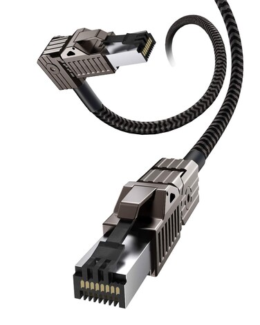 CAT8 Ethernet Cable, Hagibis 360&deg; LAN Network Cable with Zinc Alloy RJ45, Braided 24AWG 40Gbps 2000Mhz Patch Cord High Speed for Gaming, PS4, Xbox, Modem, Router, PC, Laptop