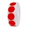Yeachlaing 1200 Pieces 0.75 Inch Round Color Coding Label Garage Sale Stickers Blank Yard Sale Price Stickers Permanent Adhesive Dots Stickers,Easily Writable with Perforation Line (Red)