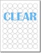 Crystal Clear Labels for Laser Printers - 1" Round - 63 per Sheet - 10 Sheets / 630 Circular Labels