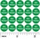 900 Green QC Passed Stickers Small 0.4&rdquo; Round Shape Adhesive Labels Warehouse Inventory Quality Control Check Tested Pass Approval Circle Dot Kiss Cut Test Approved
