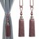 Melodieux Decorative Curtain Tiebacks Antique Tassels Holdbacks - Home Office Windows Drapery Fasteners Fringe Ropes, Set of 2 (Pink)