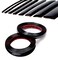 16Ft Glossy Black Automotive Car Exterior and Interior Molding Trim Universal Bumper Window Door Body Side Decorative Strip Scratch-Proof (Width: 1/4 inch (6mm))