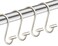 Nickel Shower Curtain Hooks, Rust Proof Shower Curtain Rings for Bathroom, Silver Metal Decorative Shower Curtain Hooks Hangers for Shower Curtain Rod, Set of 12 T-Bar Design