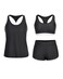 Yonique 3 Piece Athletic Tankini Swimsuits for Women with Shorts Swim Tank Tops with Sports Bra and Boyshorts Bathing Suits M Black White
