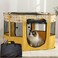 Puppy Playpen, Portable Dog Play Pen, Sturdy Cat Playpen, Foldable pop up pet Tent, Pet Playground Indoor/Outdoo (Yellow, Large)