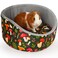 Glittme Guinea Pig Bed Soft Rabbit Bed with Thick Removable Mat Bunny Bed Machine Washable Guinea Pig Accessories Cozy Guinea Pig House for Guinea Pig, Rabbit, Ferret, Round Cuddler Cup Bed