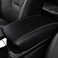 DEYTOP Center Console Cover for Ford Edge 2015-2023 2024 Accessories Car Armrest Cover for Ford Edge 2015 2016 2017 2018-2024 Anti-Scratch Leather Armrest Pad Protector (Black with White Stitches)