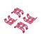 PEUTIER 4pcs Tracker Attachment Clips, Dog GPS Tracker Silicone Clips for Cat Pet Location Activity Tracker Replacement Accessories Compatible with GPS (Rose Red)
