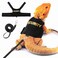TUKOAW Bearded Dragon Harness and Leash Set - Escape Proof Adjustable Lizard Reptiles Harness with 5 ft Short Leash for Walking Outdoor