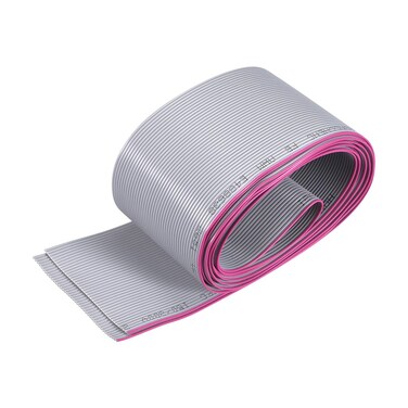 uxcell IDC Wire Flat Ribbon Cable 2m/6.6ft Length 1.27mm Pitch 40 Pins Gray for JTAG/ISP Connecting