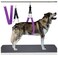 Pet Dog Grooming Belly Straps - Pet Dog Grooming Table Arm Accessories Dog Grooming Loop Purple Dog Grooming Belly Support Waterproof PVC Wide Dog Grooming Belly Band Purple-Long