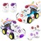 imagifun Remote Control Car for Toddler, 2 Pack Radio Control Cartoon Toys for Kids, 2.4 GHz Rechargeable RC Cars for Toddler,Toys for Ages 3+, RC Cars with LED Lights &amp; Music, Yard Games, for Girl