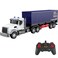 CALEST Remote Control Semi Truck with Trailer -24 Inch Semi Truck Toy for Kids,1:24 Container Truck with LED Lights &amp; Music, Great Gift for Boys Girls