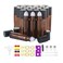 Mavogel 24, 10ml Roller Bottles for Essential Oils - Amber, Glass with Stainless Steel Roller Balls (3 Extra Roller Balls, 54 Pieces Labels, Opener, Funnel, Dropper, Brush Included)