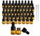 PYAWI 50Pcs Amber Glass Mini Dropper Bottle 1ml Amber Essential Oil Bottles Vials Travel Cosmetic Sample Container Liquid Perfume Eye Droppers Bottle (1ml)