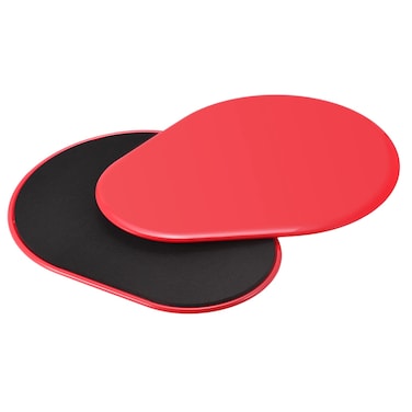 uxcell Exercise Core Sliders, 230x180x7mm Glider Discs Dual Sided Usage on Carpet or Floor for Full Body Workout, Red